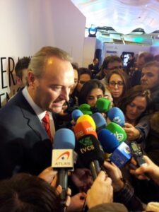 Alberto Fabra en su declaración a los medios.