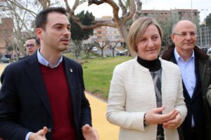 240217 alcalde Onda Ximo Huguet y MJ Salvador declas Camino ciclopeatonal