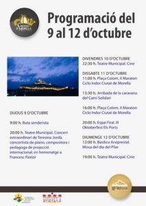 Cartel de actividades.