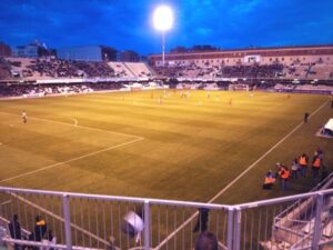 Aspecto que tenía Castalia a los poco minutos de arrancar el partido.