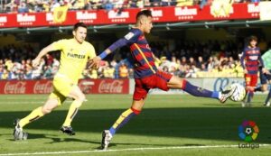 El brasileño Neymar volvió da marcar un gol en la Liga española. FOTO: LFP