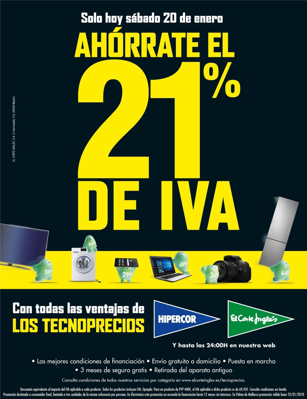 El Corte Inglés e lanzan mañana una campaña de ahorro del 21% en electrónica y electrodomésticos - Castellon Información