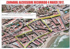 ALCOSSEBRE CARNAVAL NIT recorregut amb canvi