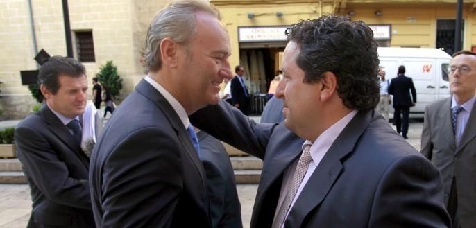 Alberto fabra y Javier Moliner antes del Debate de Política de la Comunitat.