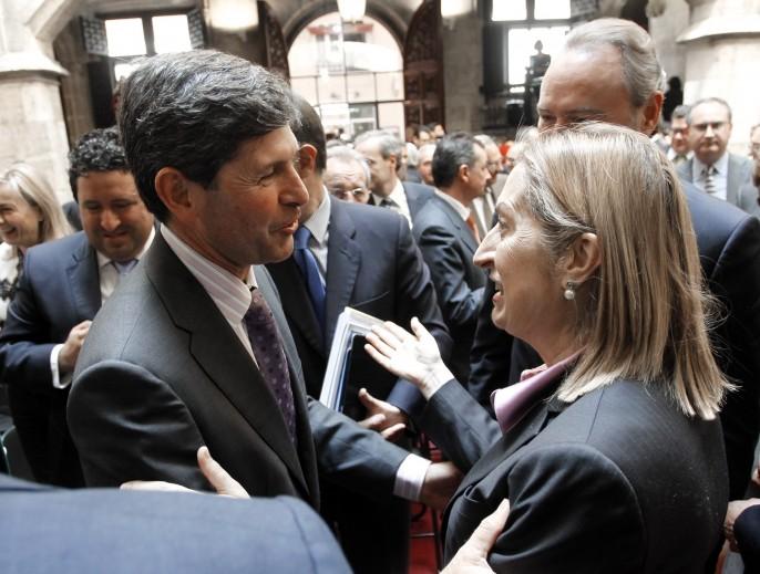 Alfonso Bataller con la ministra Fomento Ana Pastor.
