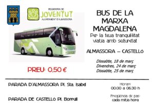 Almassora - bus marxa Magdalena 17