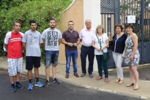 Benlloch, en la visita al Hort Fundació Primavera