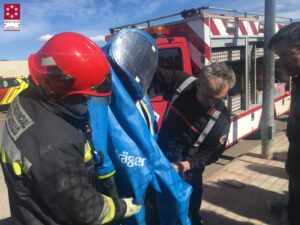 trajes protección química