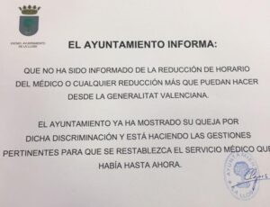 Comunicado La llosa de ayer