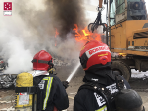 Incendio empresa reciclaje Almassora