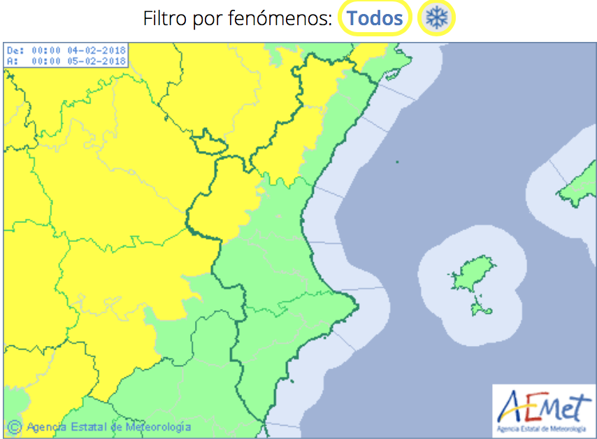La nieve llega el domingo a la provincia