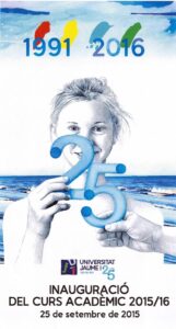 Cartel 25 Aniversario UJI Amat Bellés