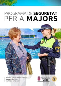 Cartel campaña seguridad mayores Ayuntamiento Onda