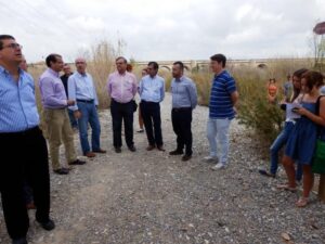 Visita a la conexión realizada entra las rutas de Vila-real y Almassora en el río Mijares.