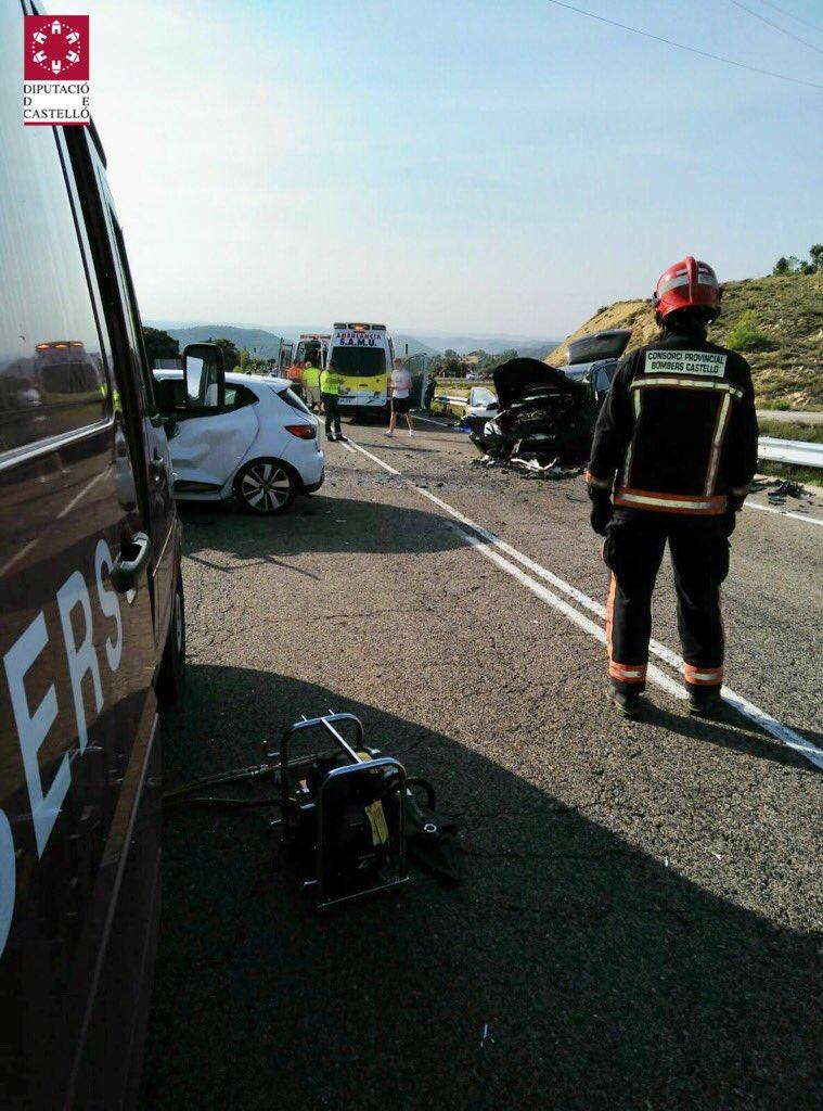 Accidente en la N-232 en Morella