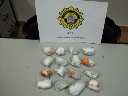 Droga incautada por la UEP de la Policía Local. 22/09/2014. AYUNTAMIENTO DE NULES