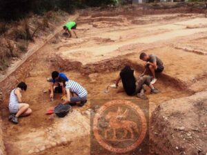Excavación de los alumnos.