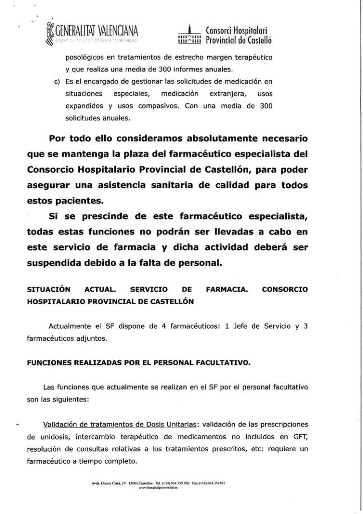 Alegaciones Farmacia Hospital provincial cs 02XI16-2