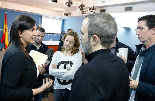 Rueda de prensa de la consellera Maria José Catalá, posterior al pleno del Consell. 21/11/2014. Foto: J.A. Calahorro.