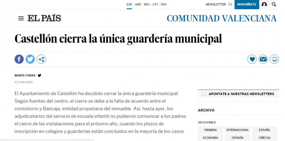 Guarderia Bancaja 2001 El Pais