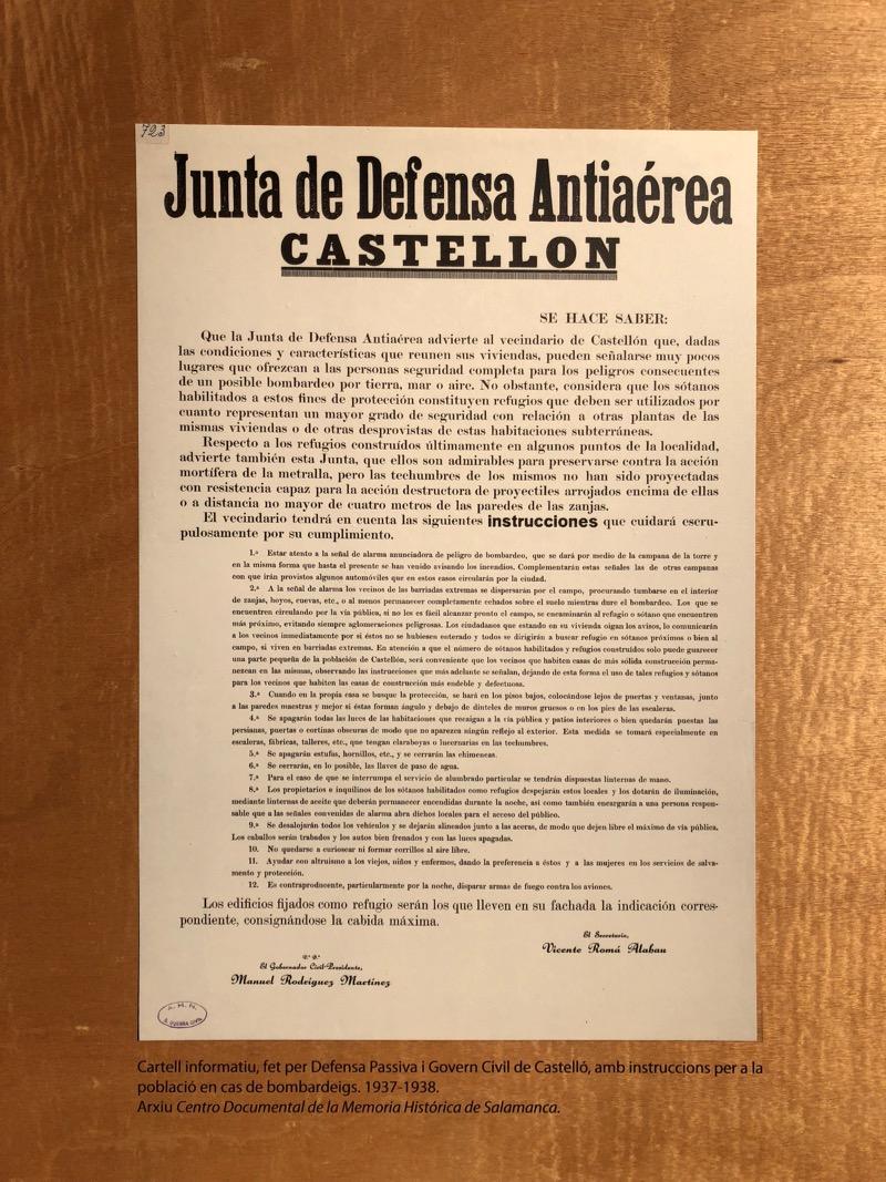 Historia Castellón Refugios Guerra civil