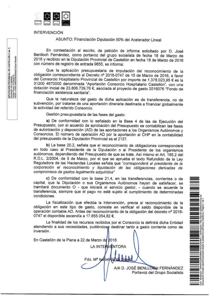 Informe Intervencion acelerador