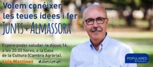 Invitación acto presentación ideas PP Almassora