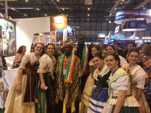 Magdalena en Fitur estand Costa de Marfil