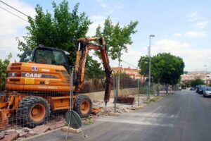 Obras en la calle Anselmo Coyne.