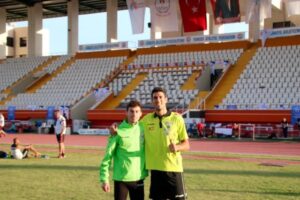 Pablo Torrijos y Eric Peñalver, tras la sesión de trabajo.