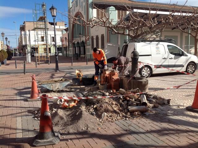 Obras de adecuación de la plaza del Mercado. 31/01/2014. AYUNTAMIENTO DE NULES