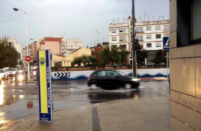 Calles anegadas en Burriana.