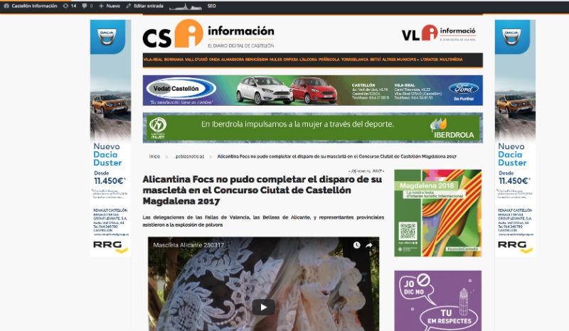 Portada mascleta Alicantina 2017