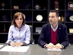 Rueda de prensa Ayuntamiento Onda, alcalde Ximo Huguet y concejala urbanismo Marta Piquer