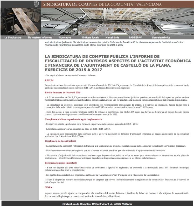 Sindicatura de Cuentas Castellon 18