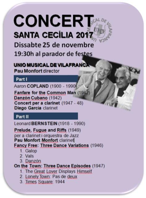 UNIO MUSICAL VILAFRANCA CONCERT SANTA CECÍLIA