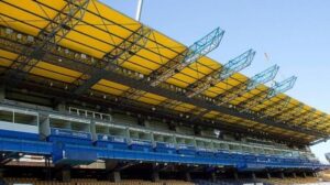 La fachada de la tribuna principal del Madrigal será reformada. FOTO: villarrealcf.es