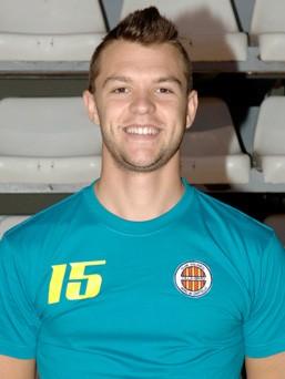 Carlos Baos, receptor manchego del UBE L'Illa Grau.