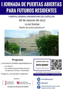 cartel jornada puertas abiertas hospital general castellón