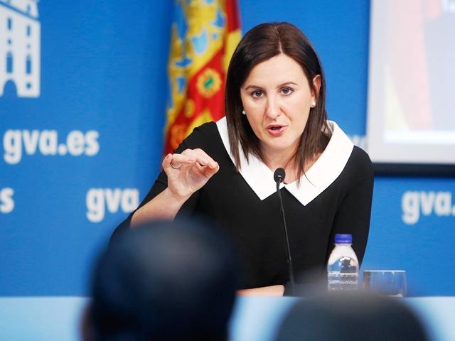 Rueda de prensa de la consellera Maria José Catalá, posterior al pleno del Consell. 19/12/2014. Foto: J.A. Calahorro.