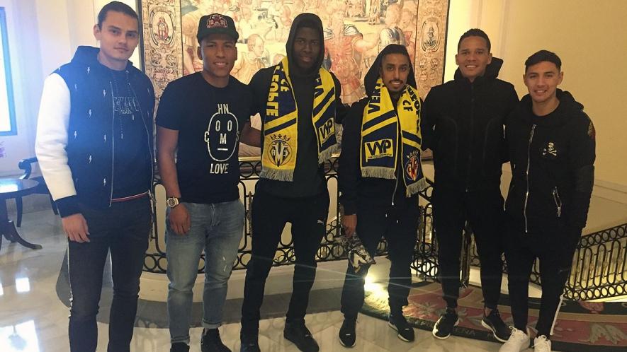 Salem y Jaber han sido recibidos en Madrid por Enes Ünal, Roger Martínez, Carlos Bacca y Leo Suárez. FOTO: VILLARREAL CF