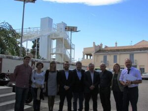 Grupo socialista en la estación de Vila-real.