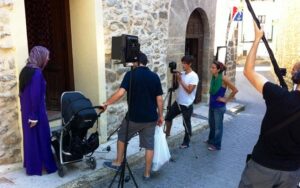 Uno de los equipos grabando en la provincia.