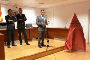 El primer edil de Vila-real, en el Palau de Justicia.