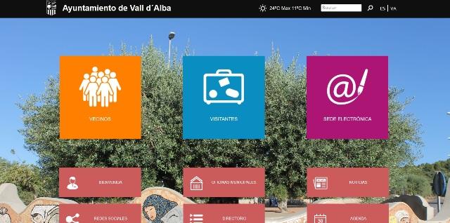 pantallazo nuevo portal web vall d'alba