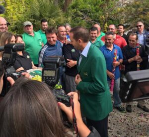Sergio García llegó a La Coma con la mítica chaqueta verde. FOTO: THE EUROPEAN TOUR