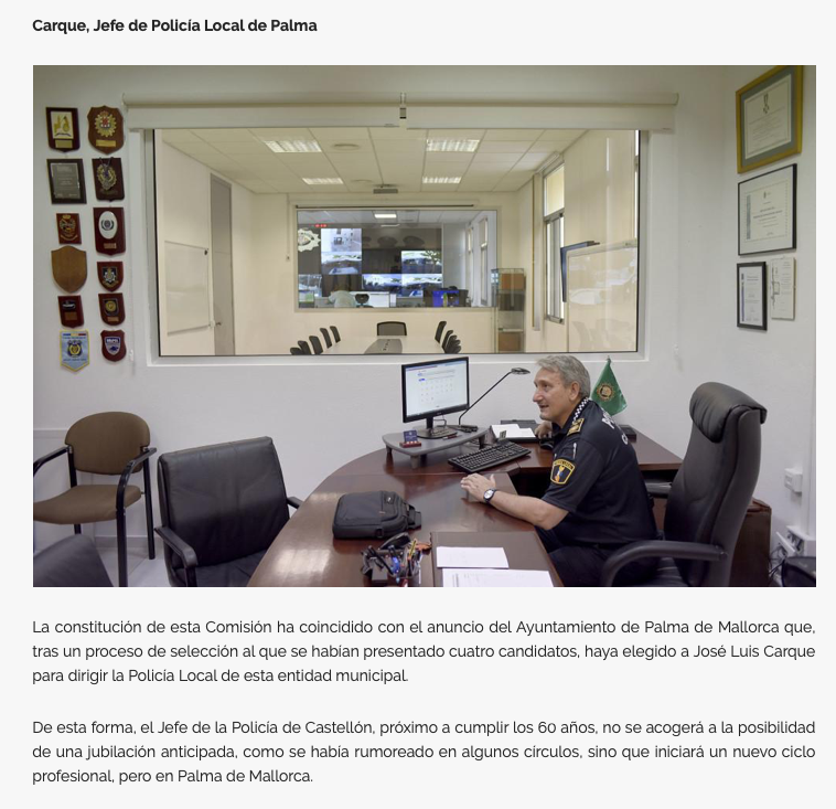 Nombramiento Carque Palma 301019