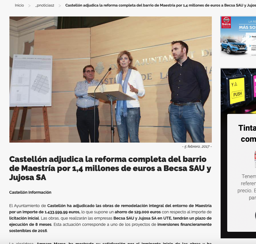 Adjudicacion obras Maestria CS Info 050217