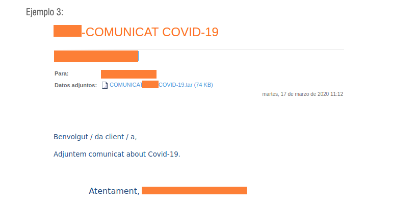 Osi alerta seguridad Covid-19