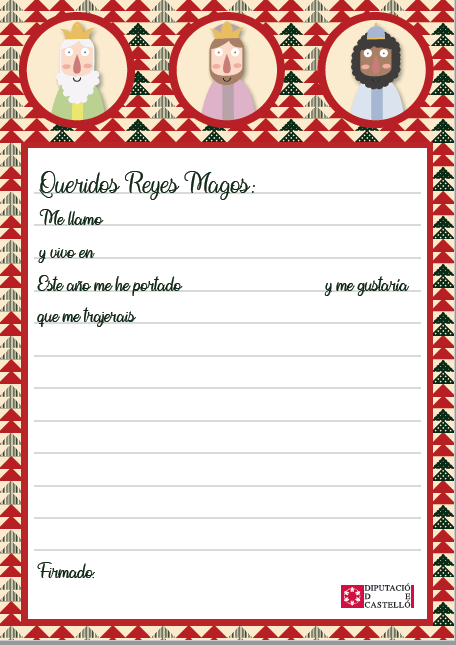 Carta Reyes Diputación Castellón